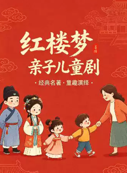 国风儿童舞台剧《红楼梦》/经典名著/小戏骨趣游太虚幻境/林黛玉和贾宝玉海报