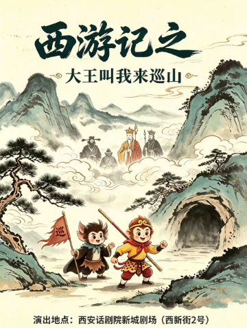合家欢儿童剧《西游记之大王叫我来巡山》海报